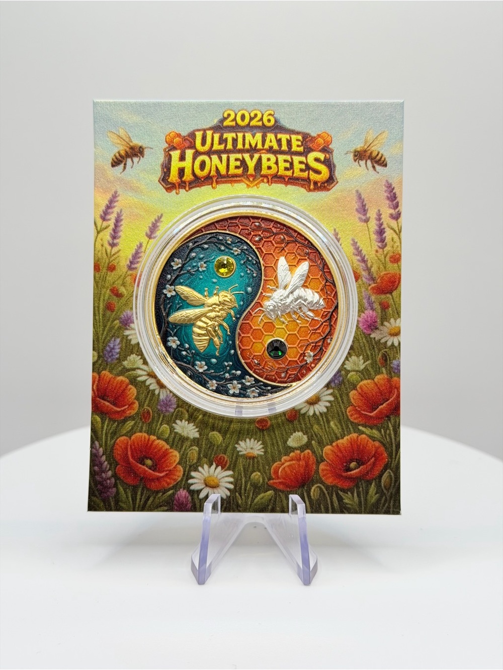 2026 Ultimate Honeybees 1oz Copper Bi-Metal Coin with Crystals